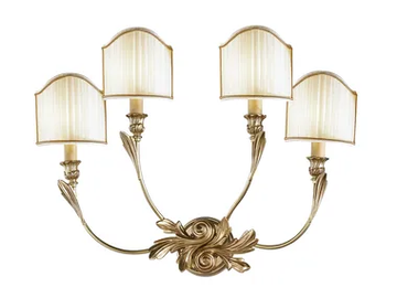 SOLANGE 337/A4-P - French Gold wall light with shades by Possoni Illuminazione - view 2
